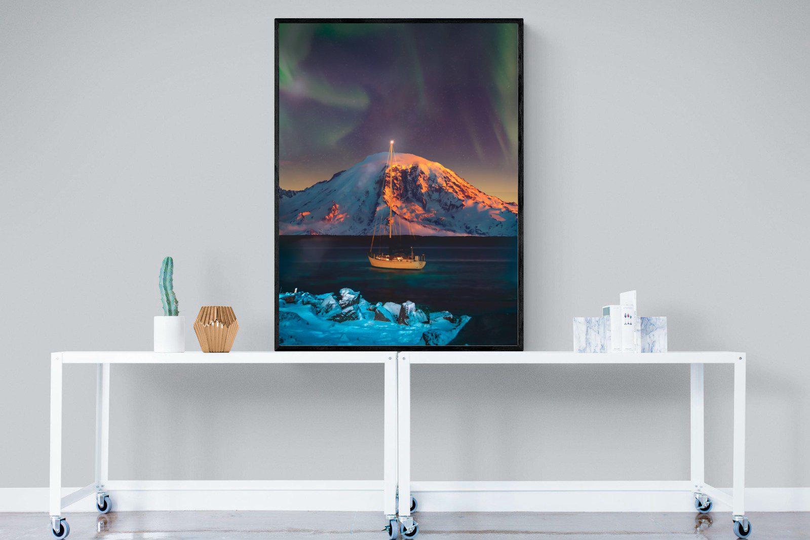 Northern Lights Voyage-Wall_Art-90 x 120cm-Mounted Canvas-Black-Pixalot