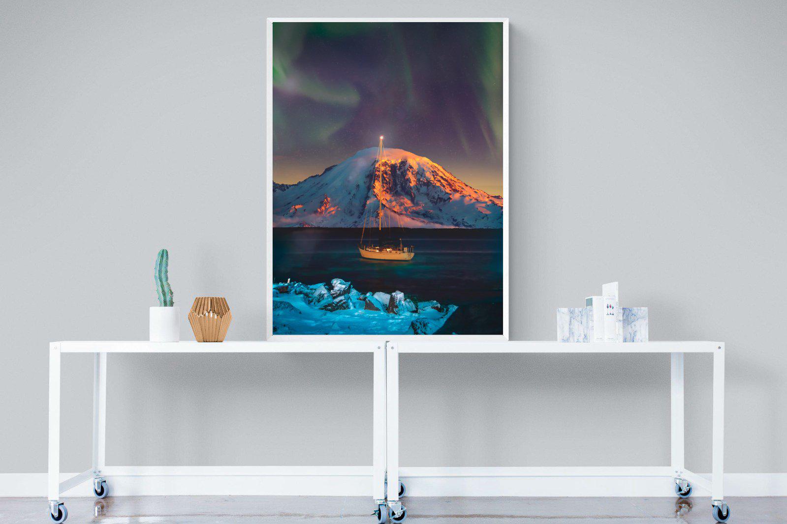 Northern Lights Voyage-Wall_Art-90 x 120cm-Mounted Canvas-White-Pixalot