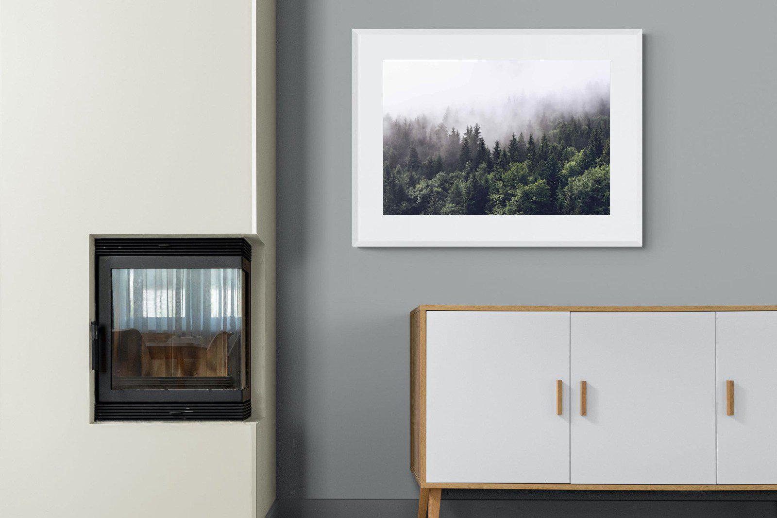 Norwegian Forest-Wall_Art-100 x 75cm-Framed Print-White-Pixalot