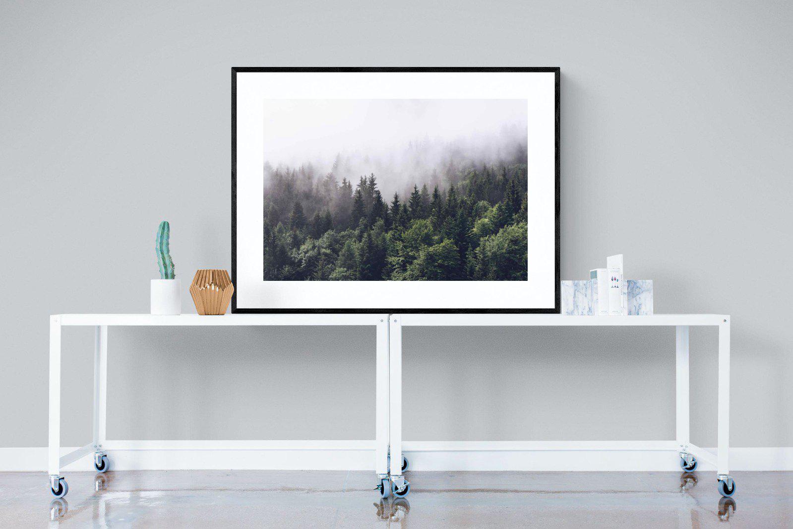 Norwegian Forest-Wall_Art-120 x 90cm-Framed Print-Black-Pixalot