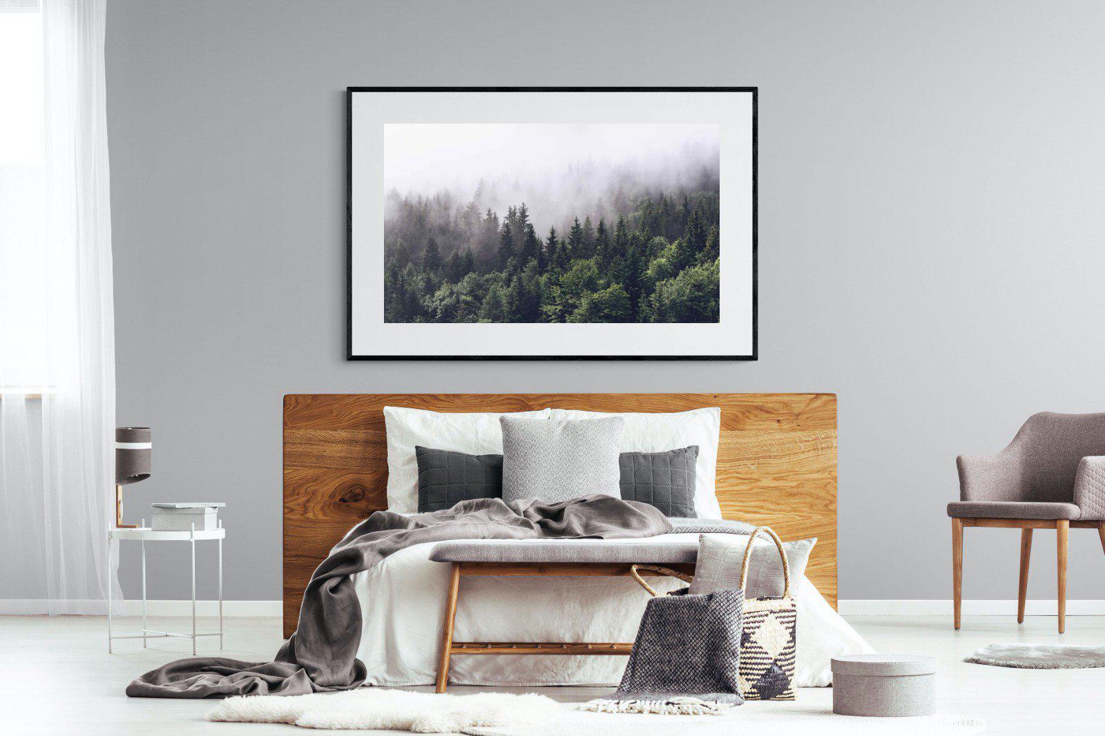 Norwegian Forest-Wall_Art-150 x 100cm-Framed Print-Black-Pixalot