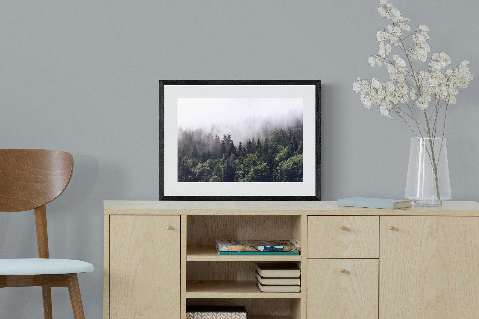 Norwegian Forest-Wall_Art-60 x 45cm-Framed Print-Black-Pixalot