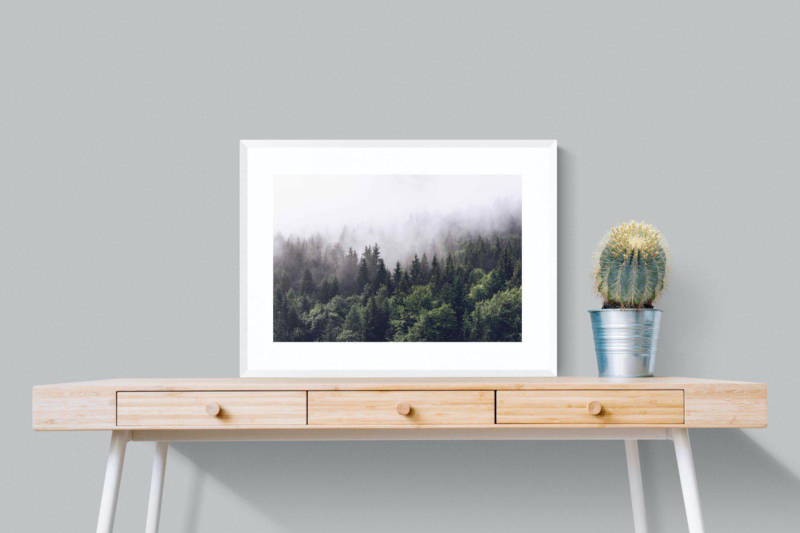 Norwegian Forest-Wall_Art-80 x 60cm-Framed Print-White-Pixalot
