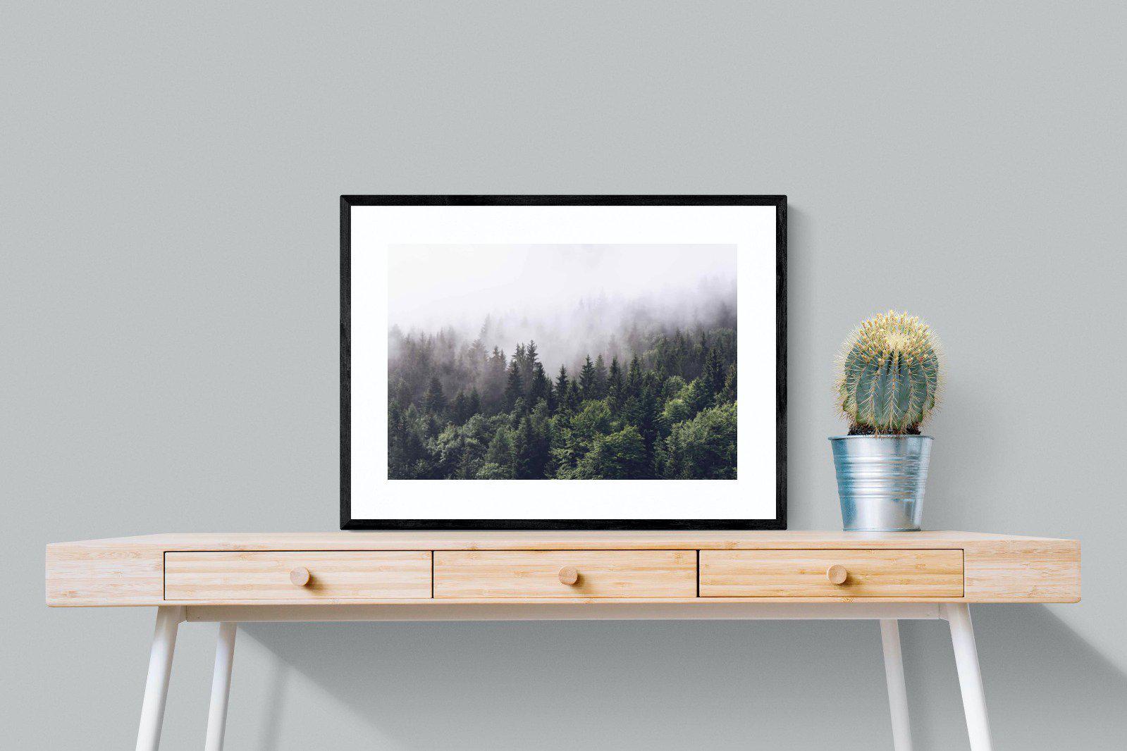 Norwegian Forest-Wall_Art-80 x 60cm-Framed Print-Black-Pixalot