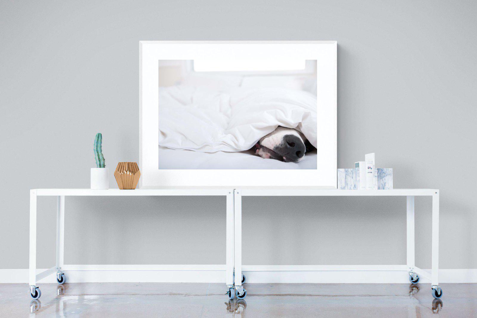 Nose-Wall_Art-120 x 90cm-Framed Print-White-Pixalot