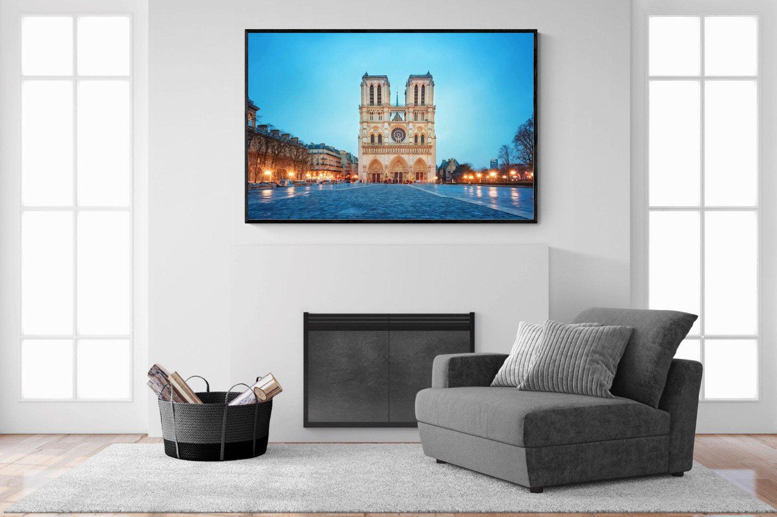Notre-Dame-Wall_Art-150 x 100cm-Mounted Canvas-Black-Pixalot