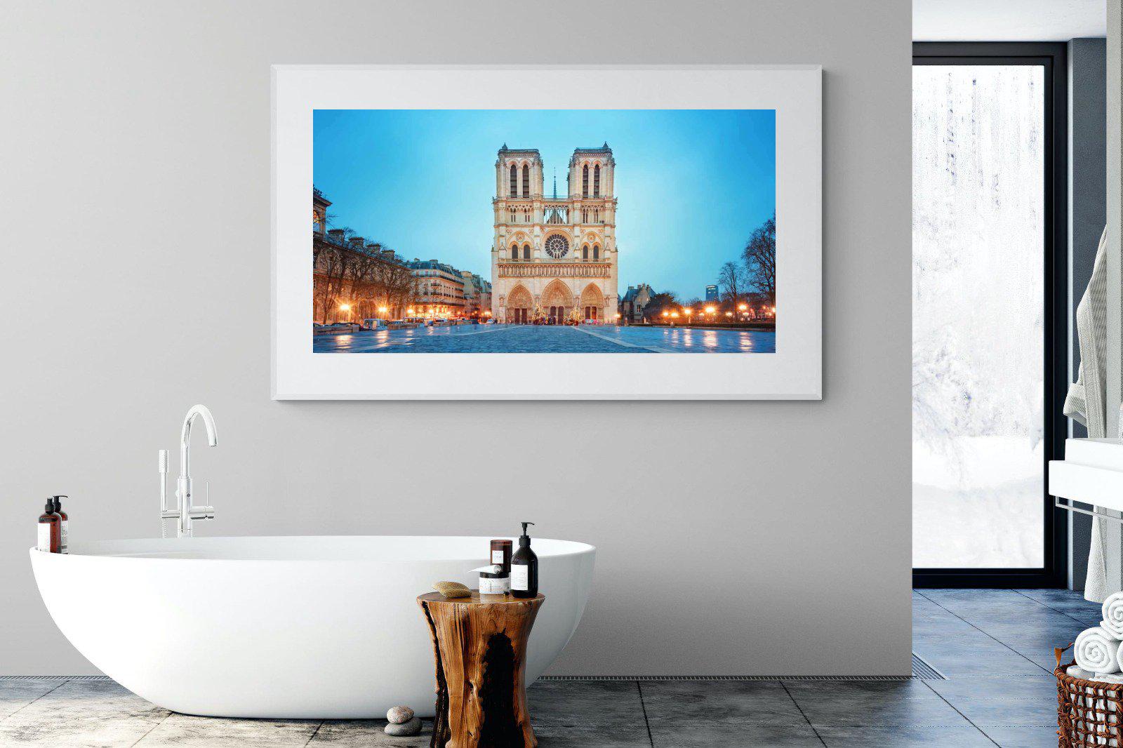 Notre-Dame-Wall_Art-180 x 110cm-Framed Print-White-Pixalot