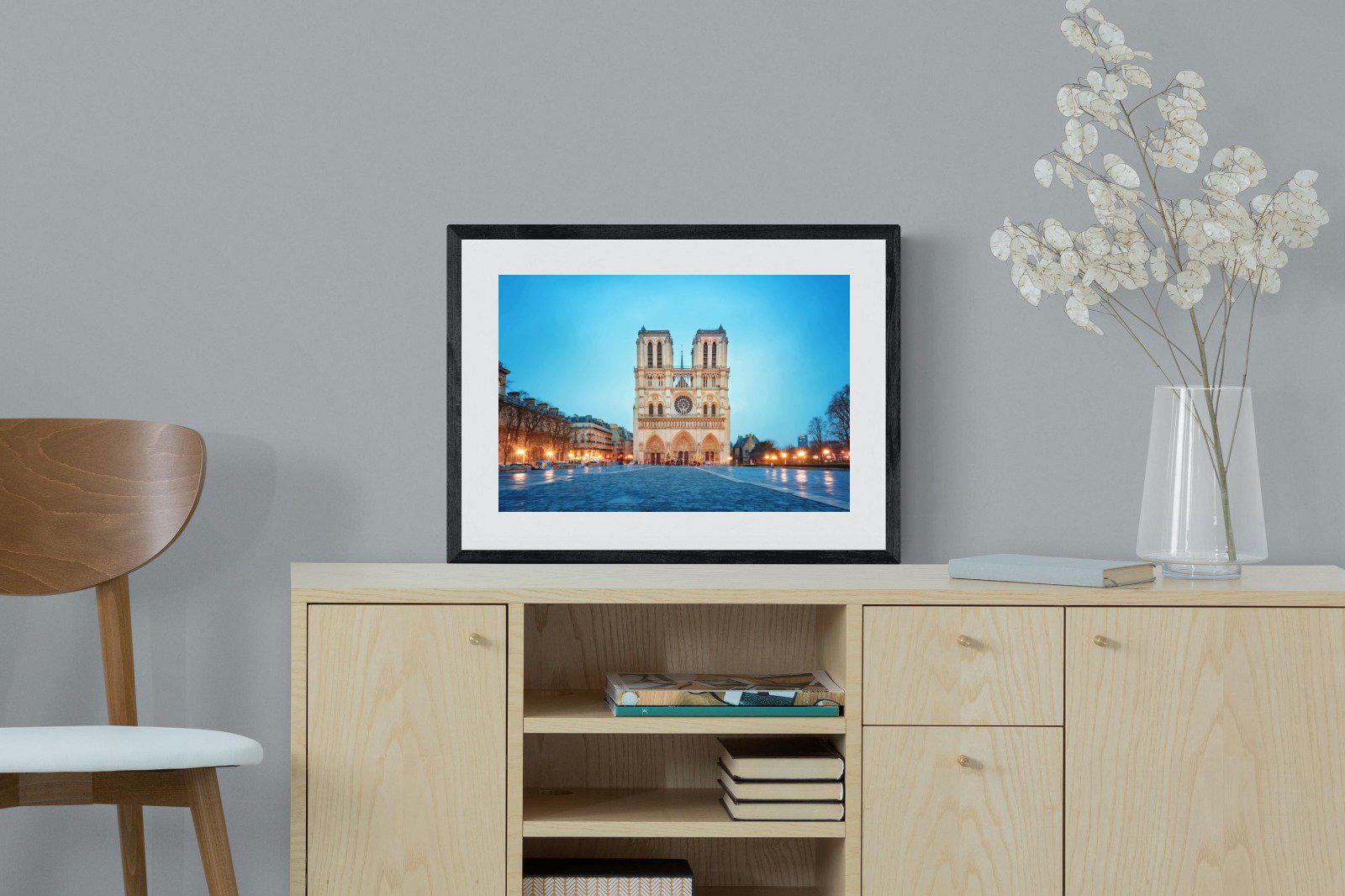 Notre-Dame-Wall_Art-60 x 45cm-Framed Print-Black-Pixalot