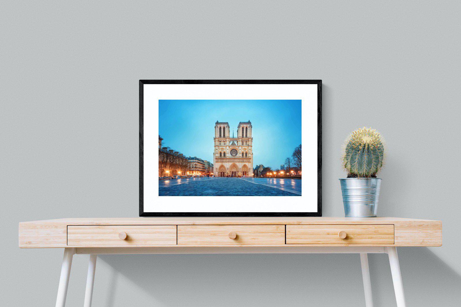 Notre-Dame-Wall_Art-80 x 60cm-Framed Print-Black-Pixalot