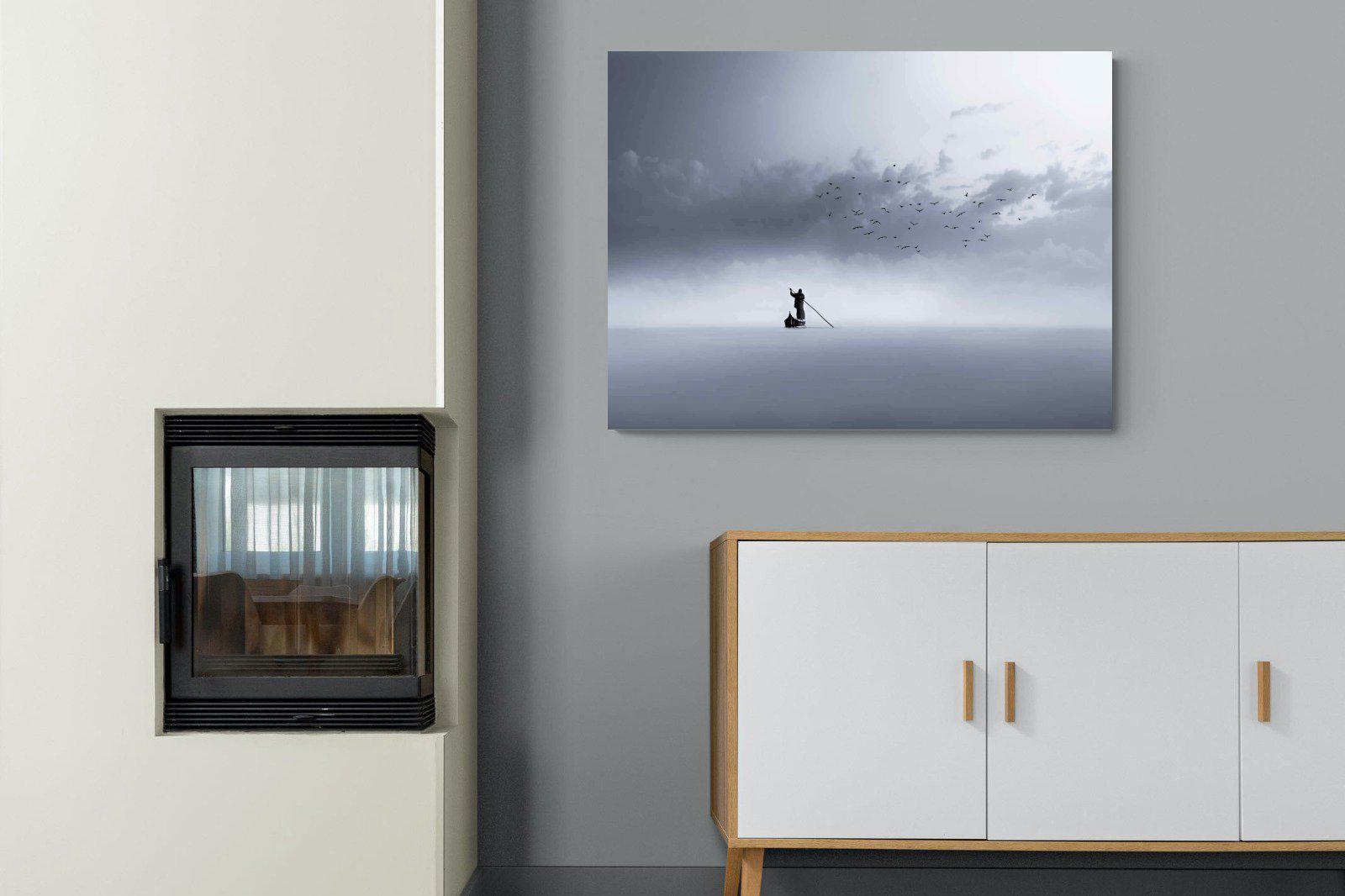 Oarsman-Wall_Art-100 x 75cm-Mounted Canvas-No Frame-Pixalot