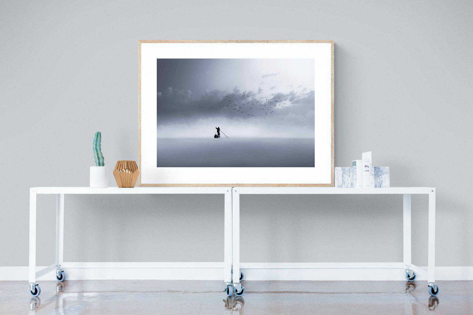 Oarsman-Wall_Art-120 x 90cm-Framed Print-Wood-Pixalot