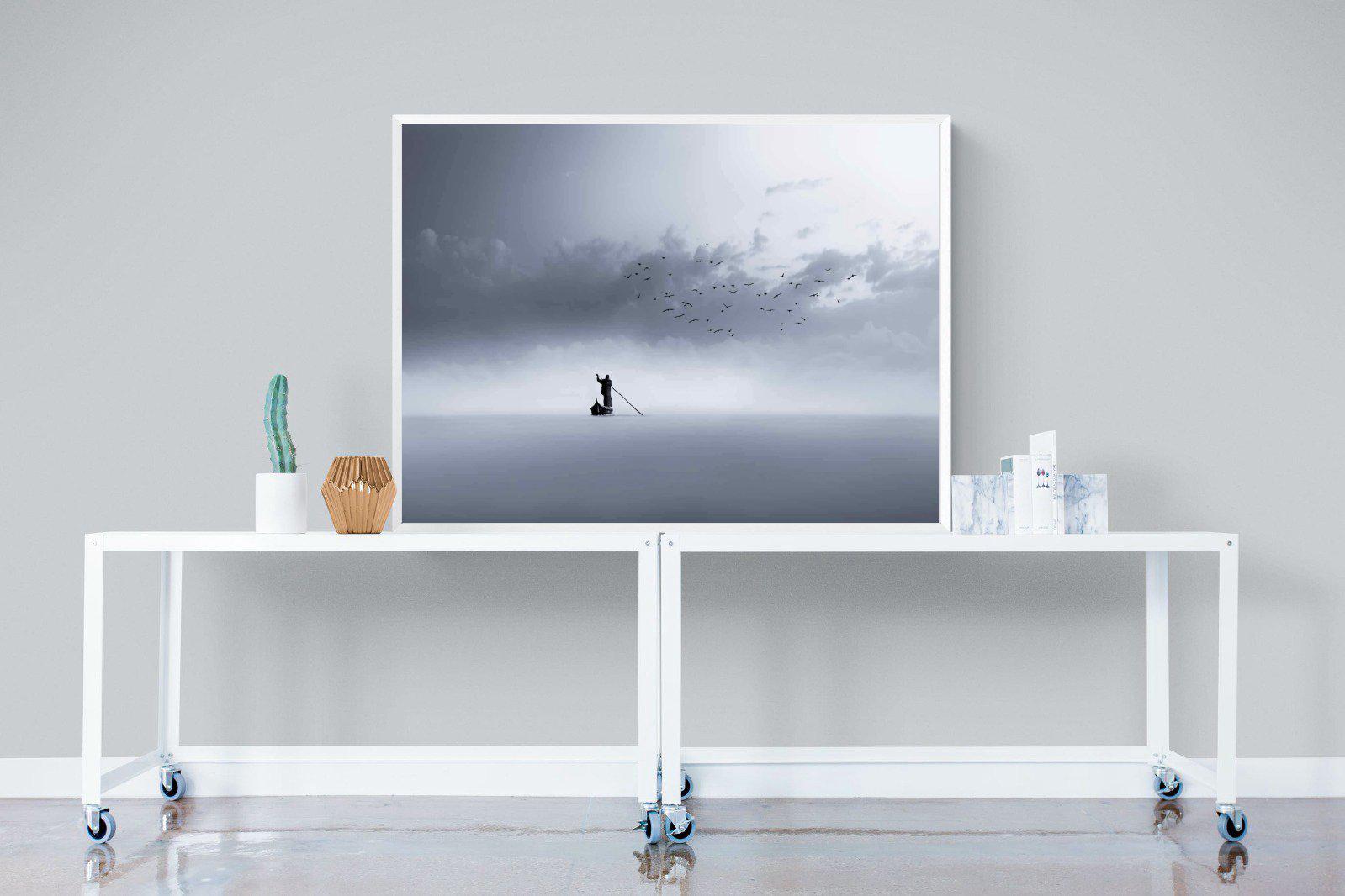 Oarsman-Wall_Art-120 x 90cm-Mounted Canvas-White-Pixalot