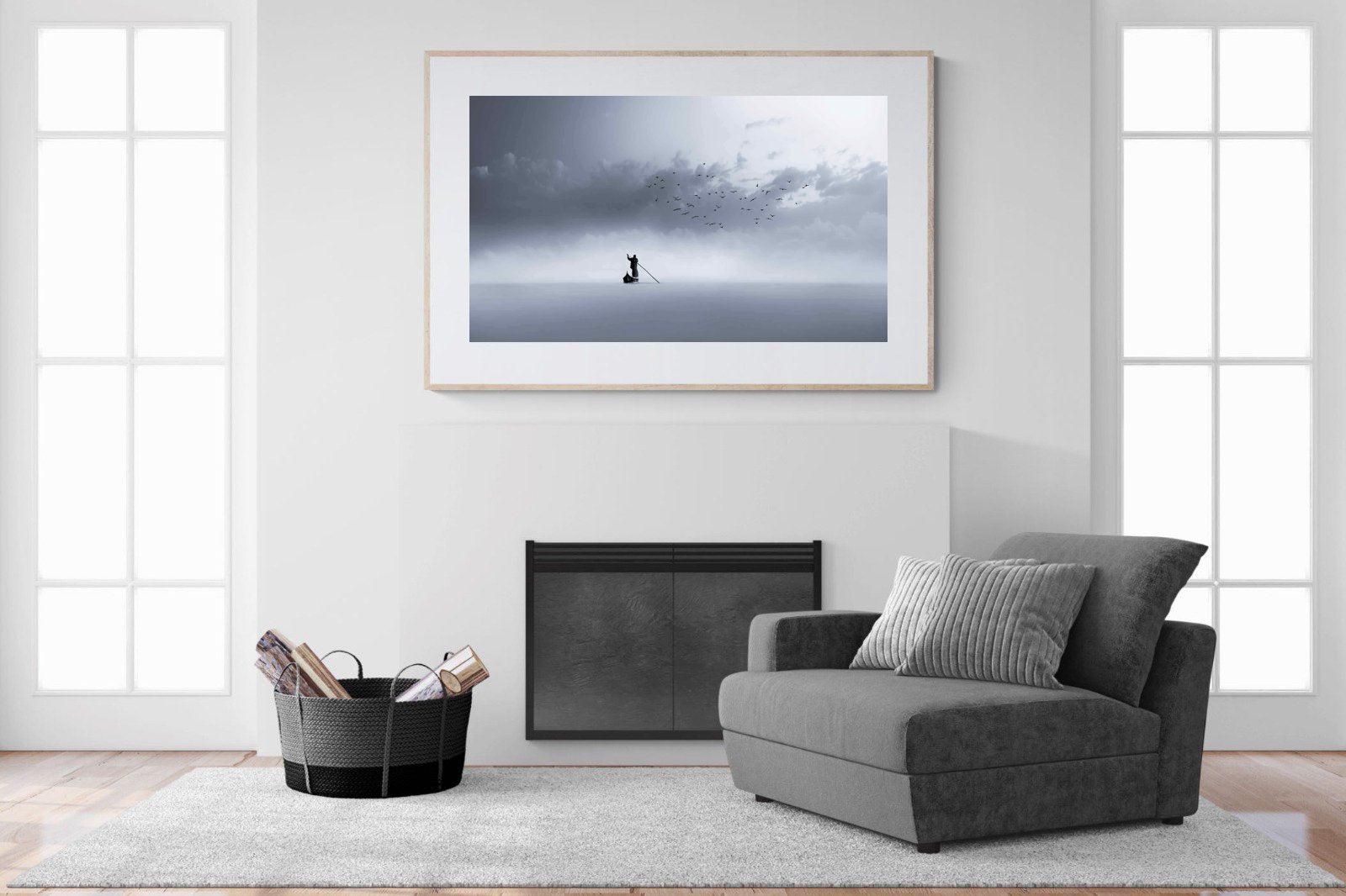 Oarsman-Wall_Art-150 x 100cm-Framed Print-Wood-Pixalot