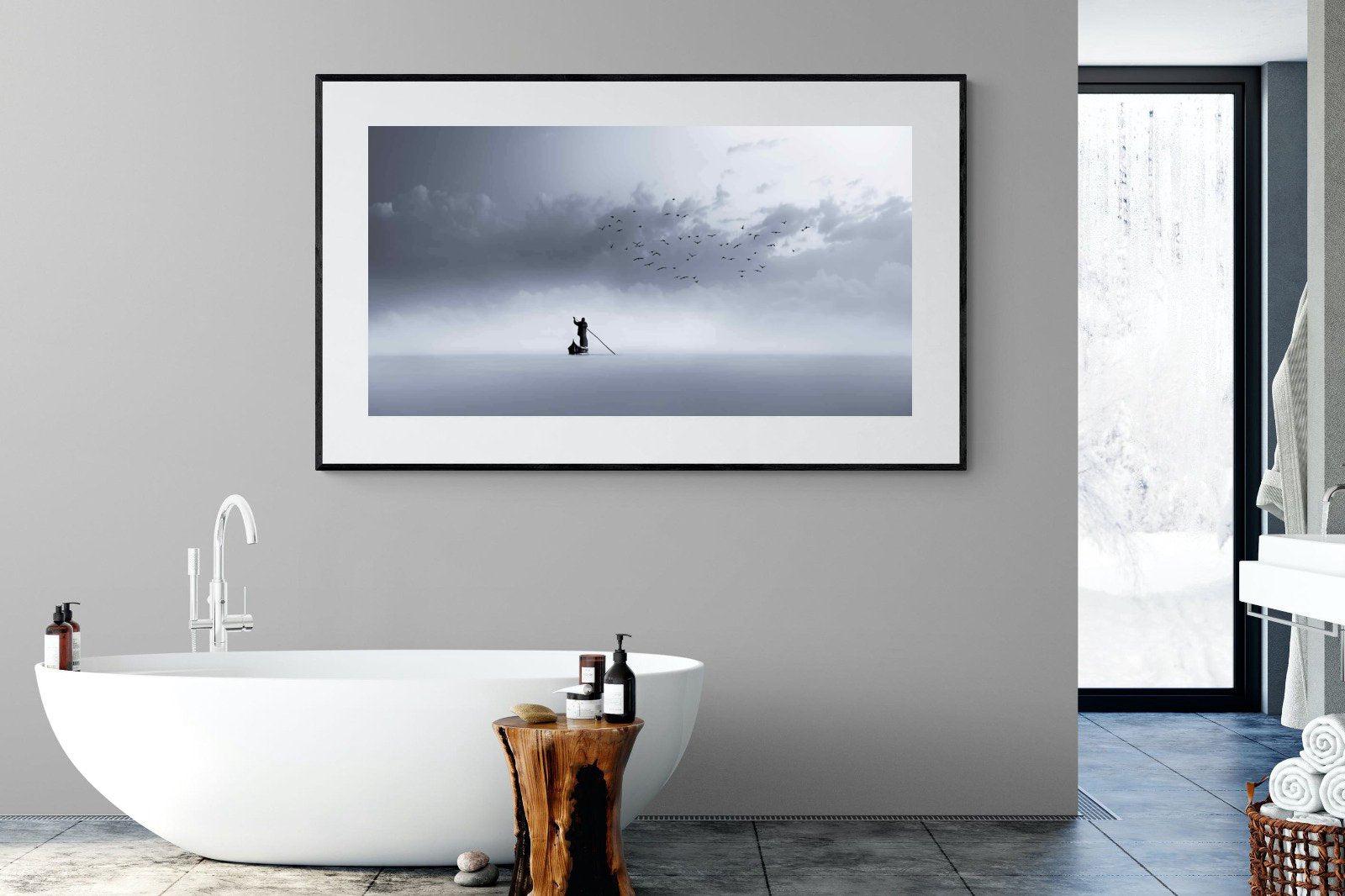Oarsman-Wall_Art-180 x 110cm-Framed Print-Black-Pixalot