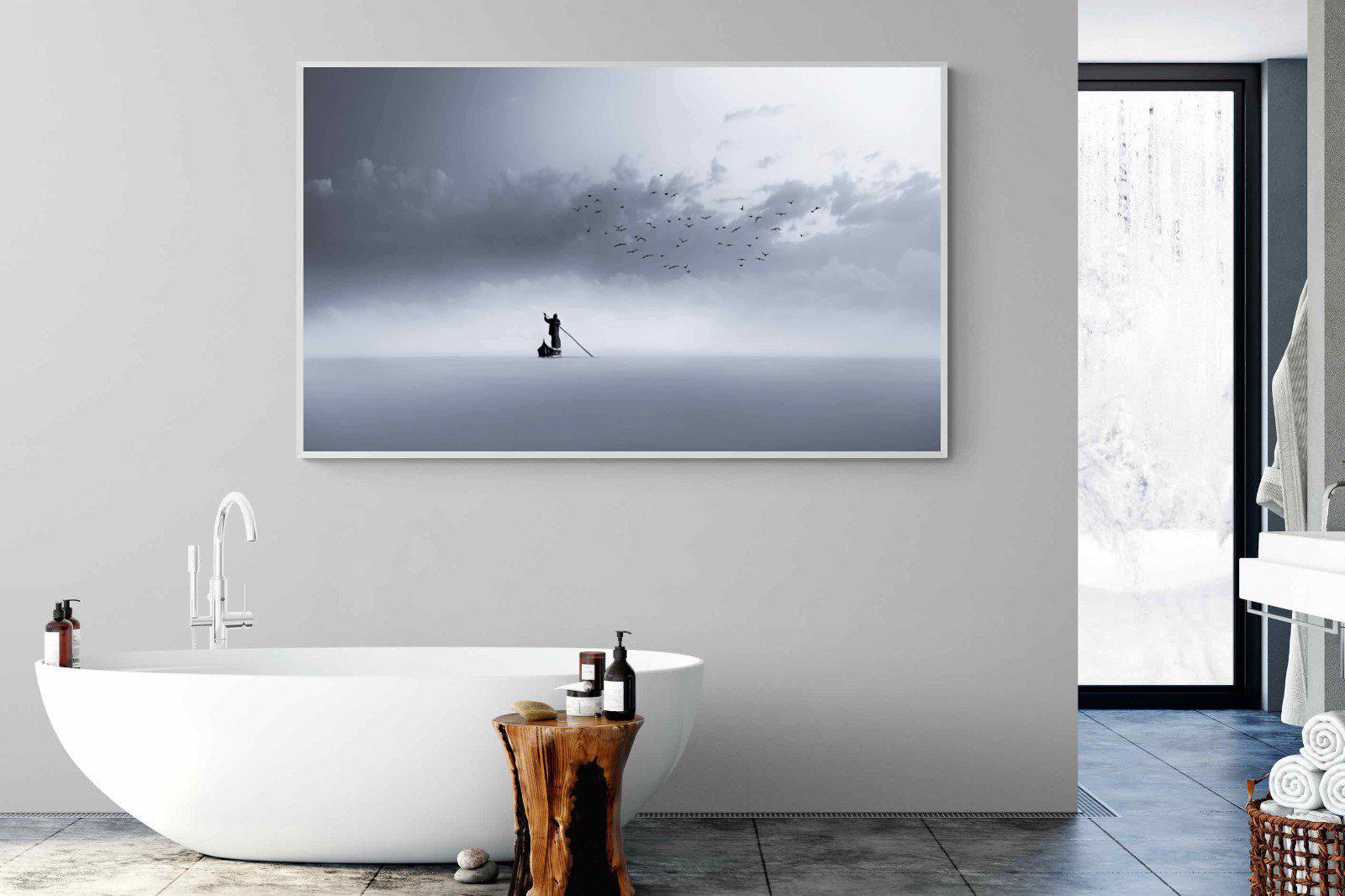 Oarsman-Wall_Art-180 x 110cm-Mounted Canvas-White-Pixalot