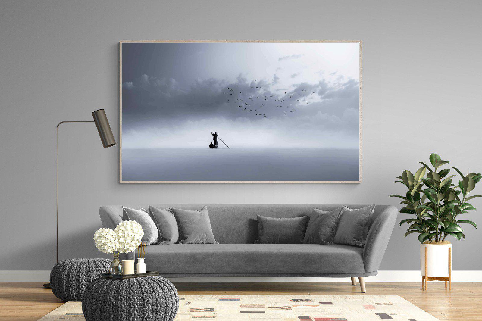 Oarsman-Wall_Art-220 x 130cm-Mounted Canvas-Wood-Pixalot