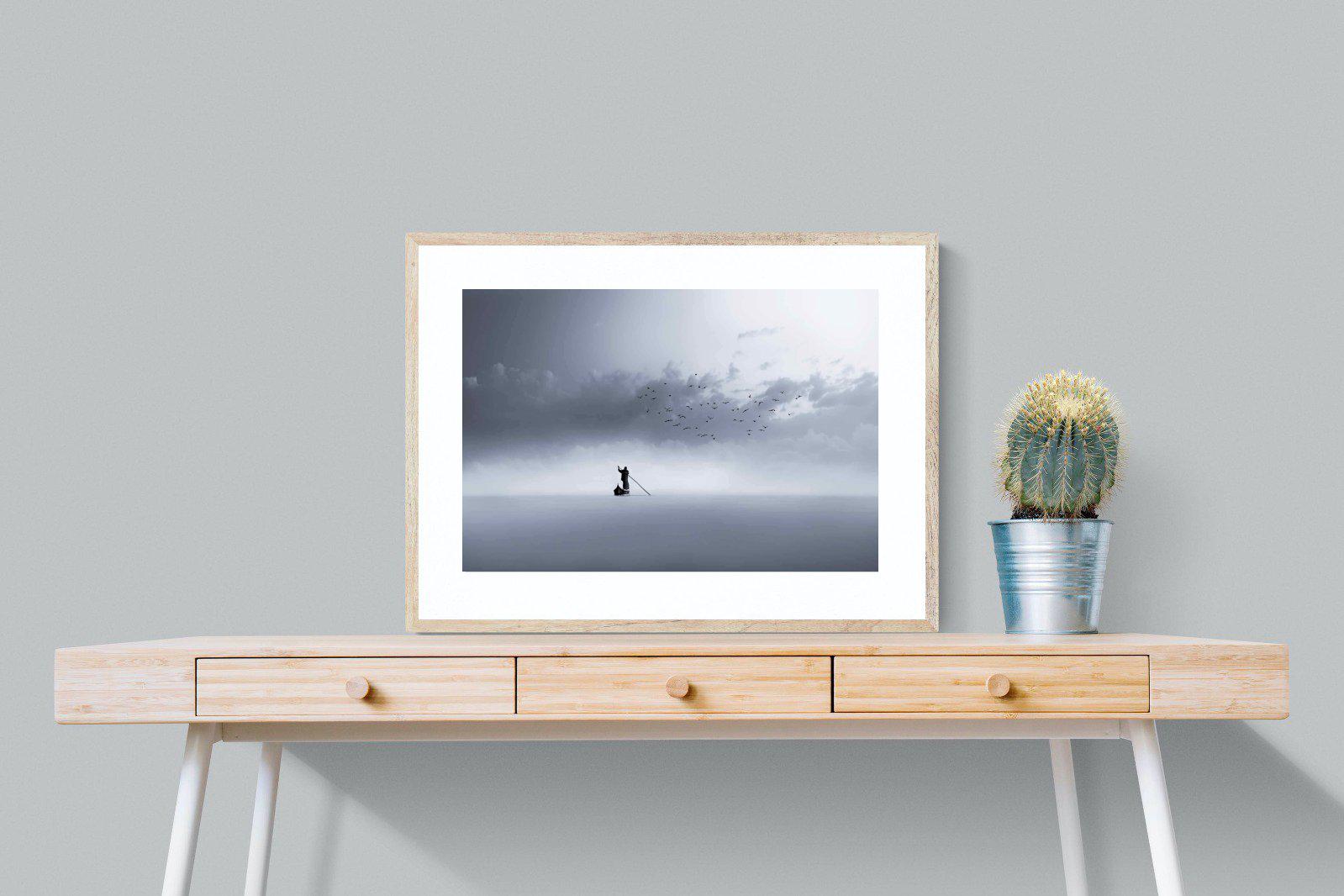 Oarsman-Wall_Art-80 x 60cm-Framed Print-Wood-Pixalot