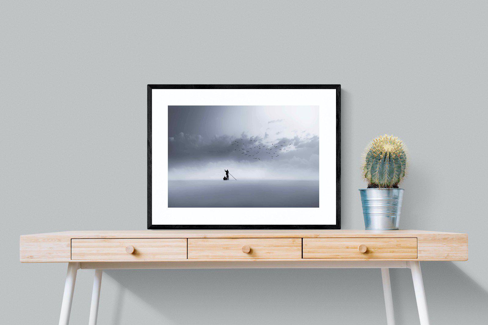 Oarsman-Wall_Art-80 x 60cm-Framed Print-Black-Pixalot
