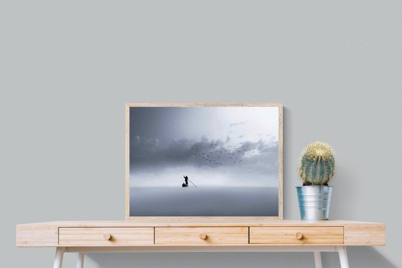 Oarsman-Wall_Art-80 x 60cm-Mounted Canvas-Wood-Pixalot