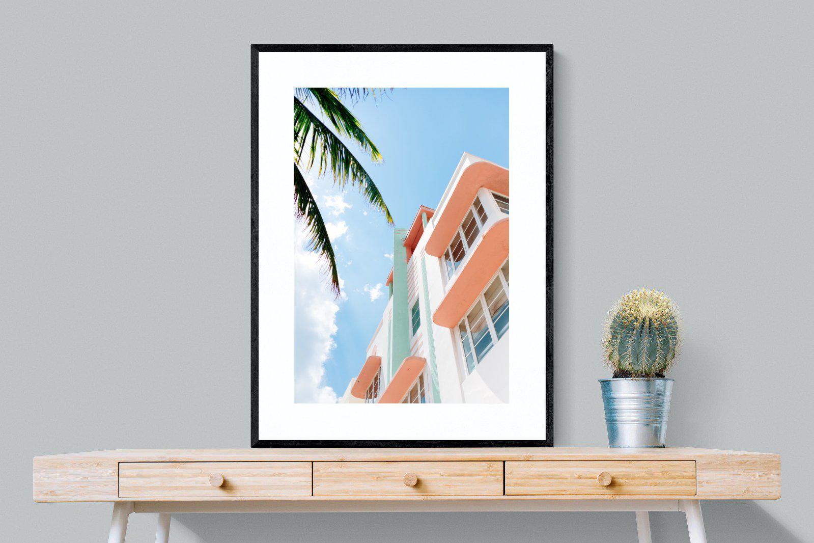 Ocean Drive-Wall_Art-75 x 100cm-Framed Print-Black-Pixalot