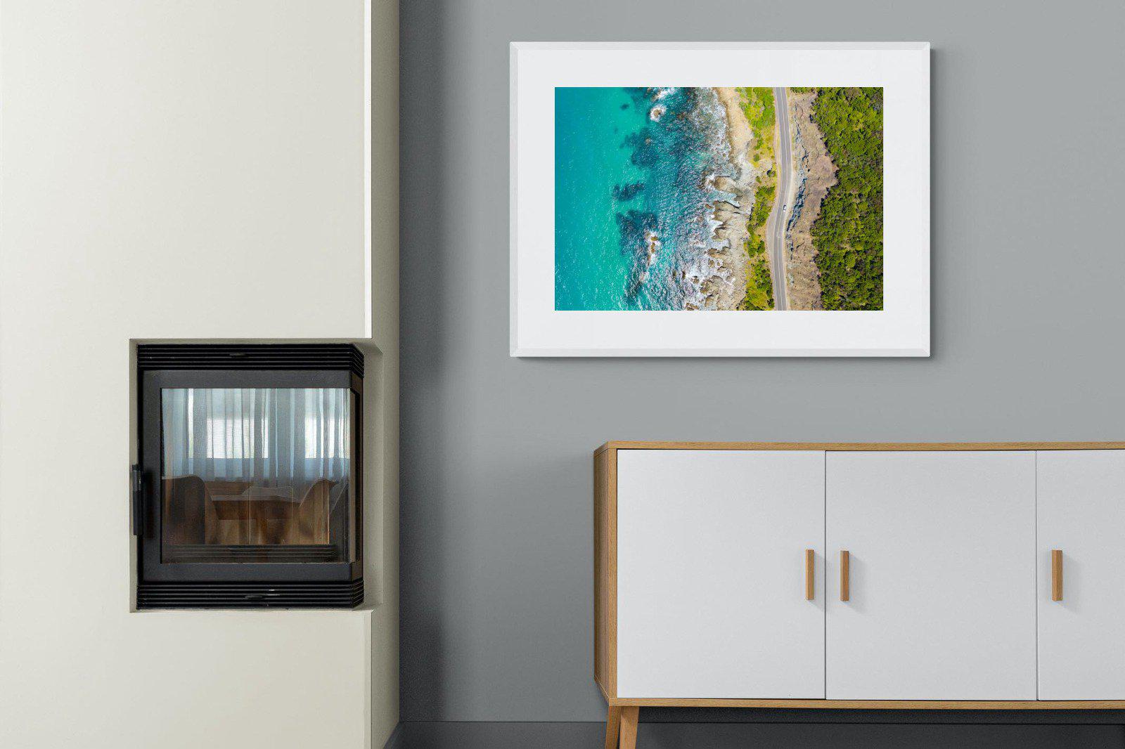 Ocean Meets Land-Wall_Art-100 x 75cm-Framed Print-White-Pixalot
