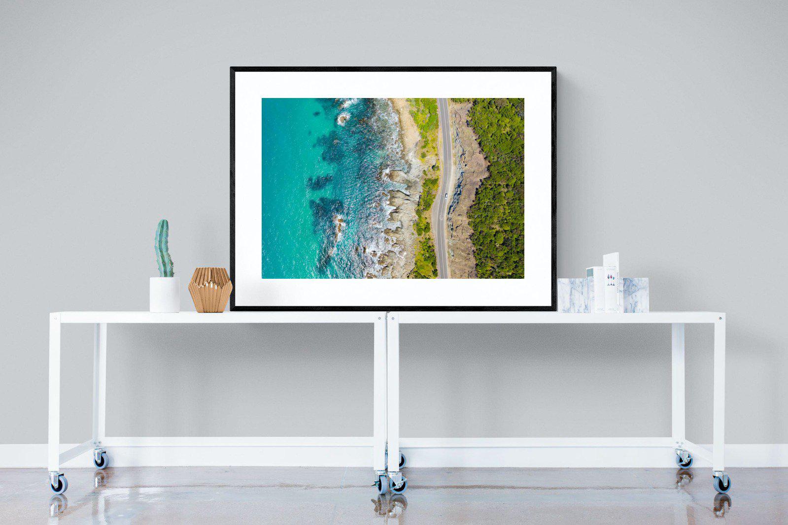 Ocean Meets Land-Wall_Art-120 x 90cm-Framed Print-Black-Pixalot