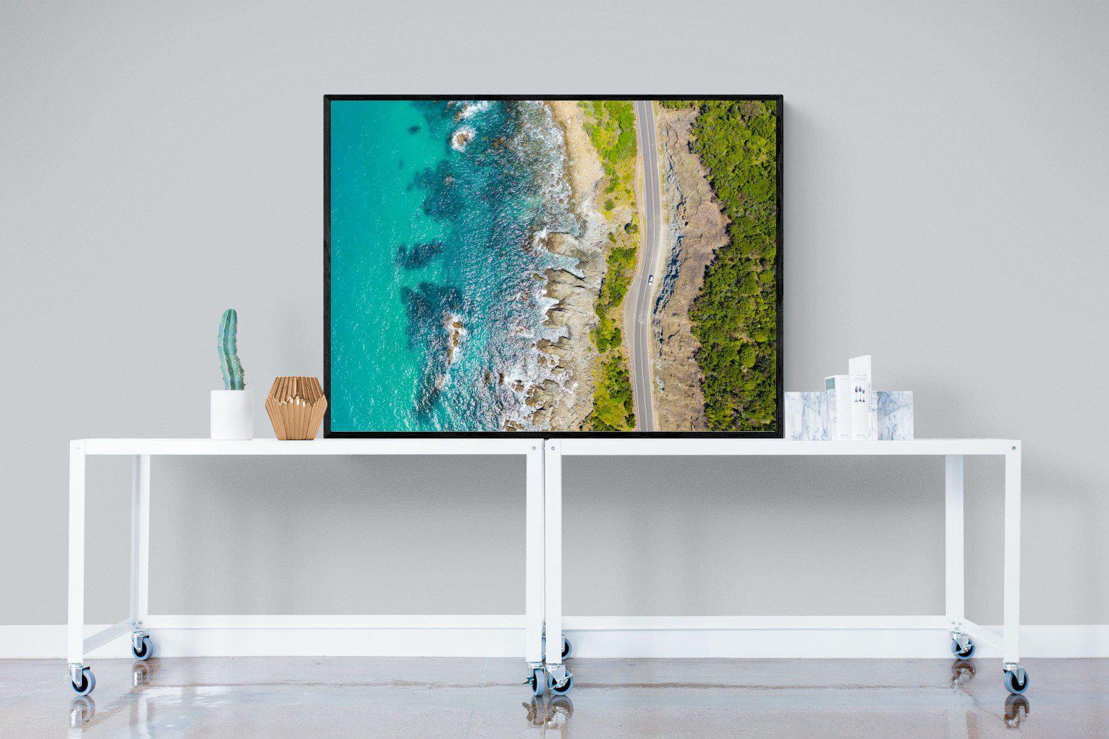 Ocean Meets Land-Wall_Art-120 x 90cm-Mounted Canvas-Black-Pixalot
