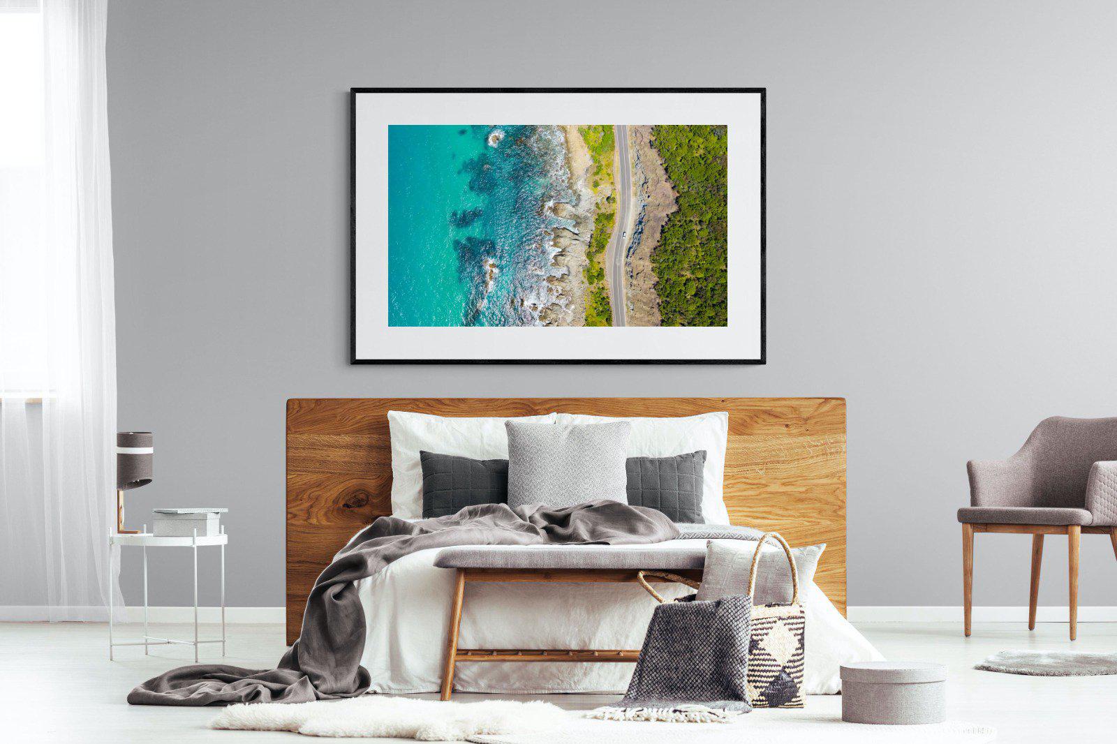 Ocean Meets Land-Wall_Art-150 x 100cm-Framed Print-Black-Pixalot
