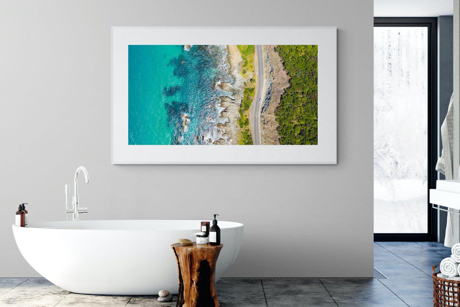 Ocean Meets Land-Wall_Art-180 x 110cm-Framed Print-White-Pixalot