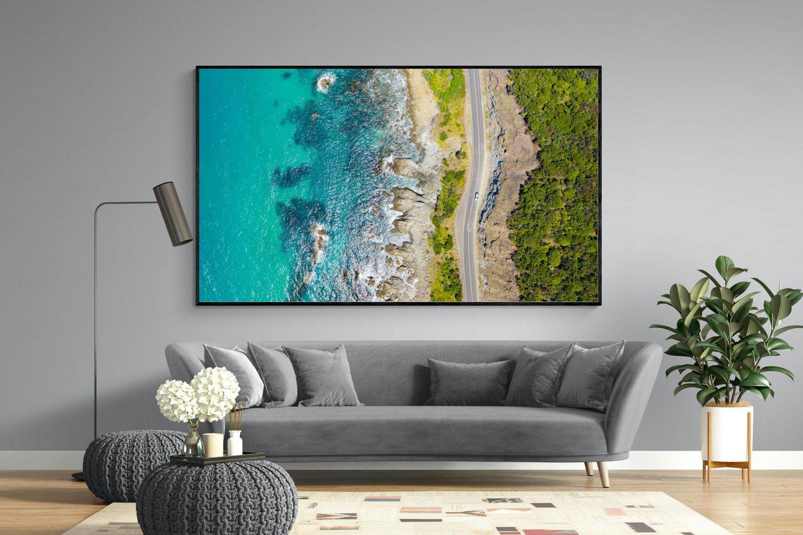 Ocean Meets Land-Wall_Art-220 x 130cm-Mounted Canvas-Black-Pixalot