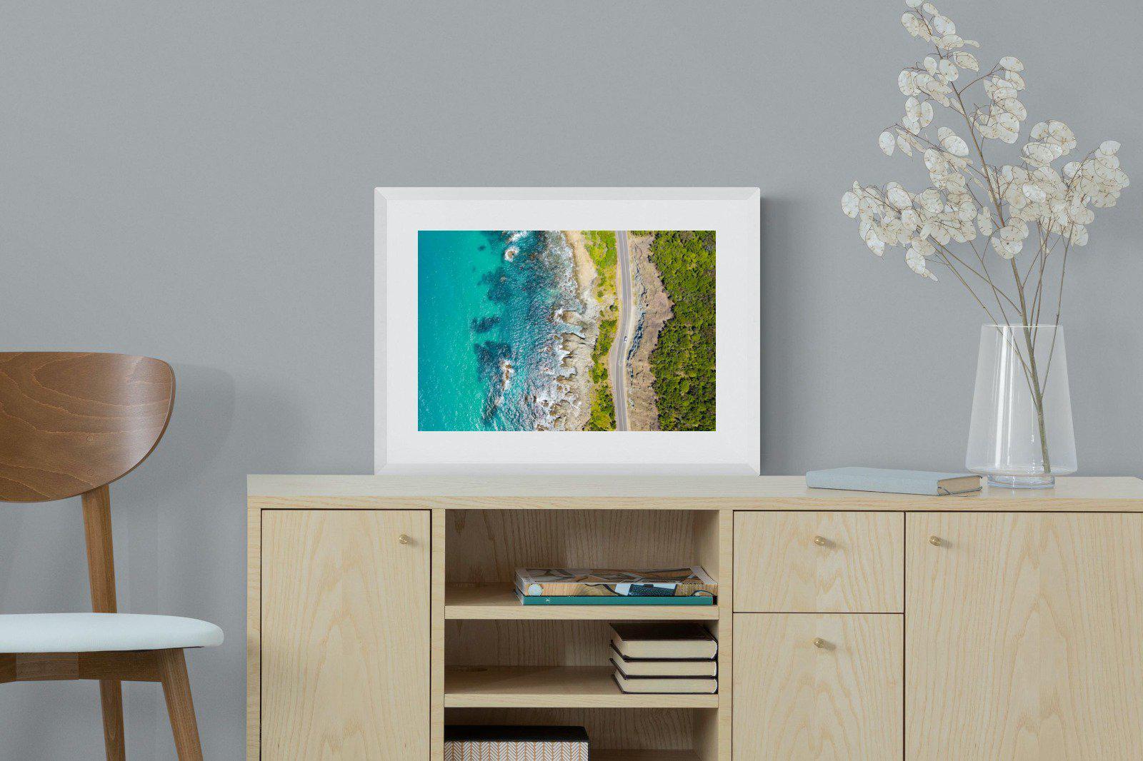 Ocean Meets Land-Wall_Art-60 x 45cm-Framed Print-White-Pixalot
