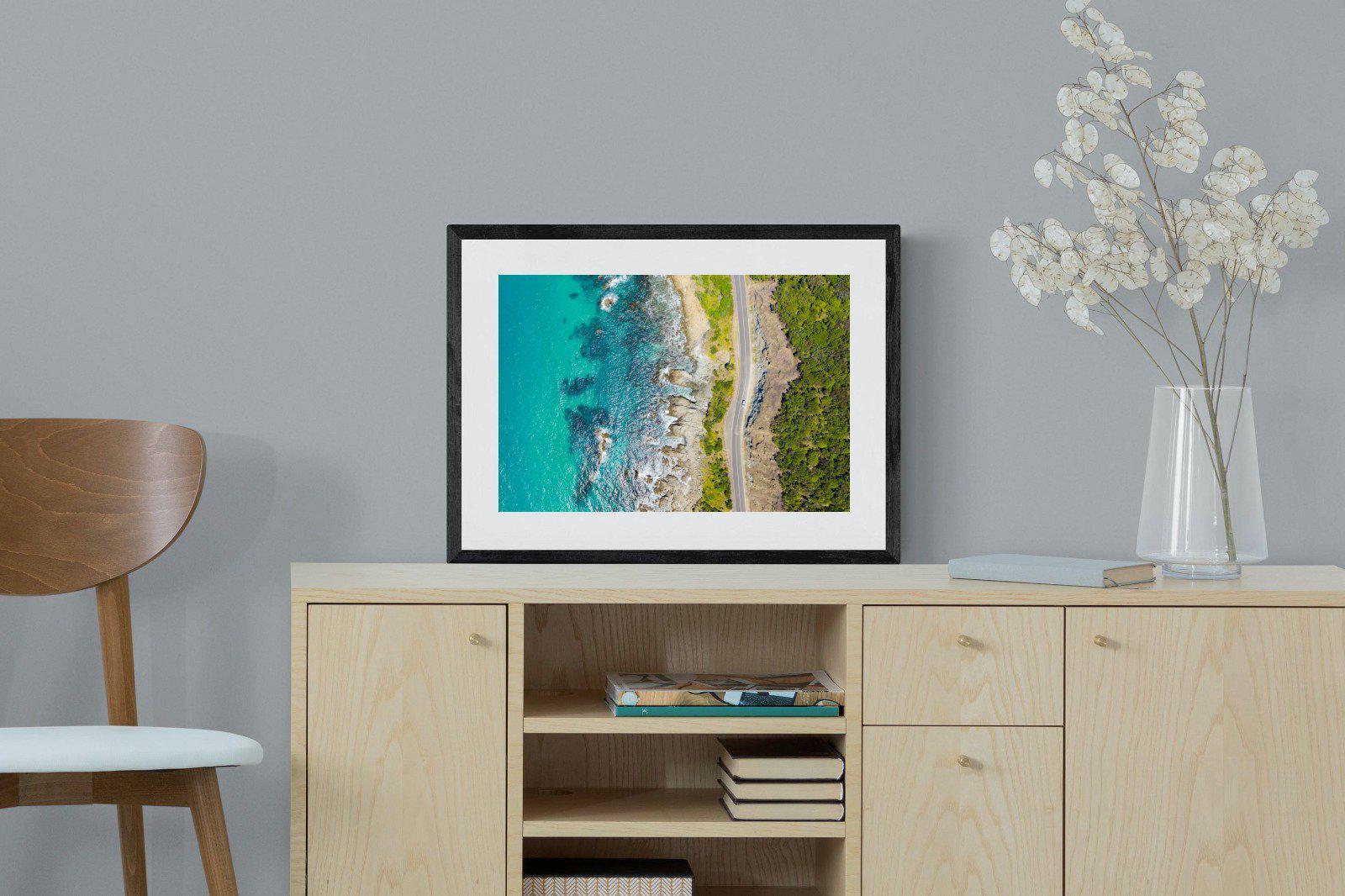 Ocean Meets Land-Wall_Art-60 x 45cm-Framed Print-Black-Pixalot