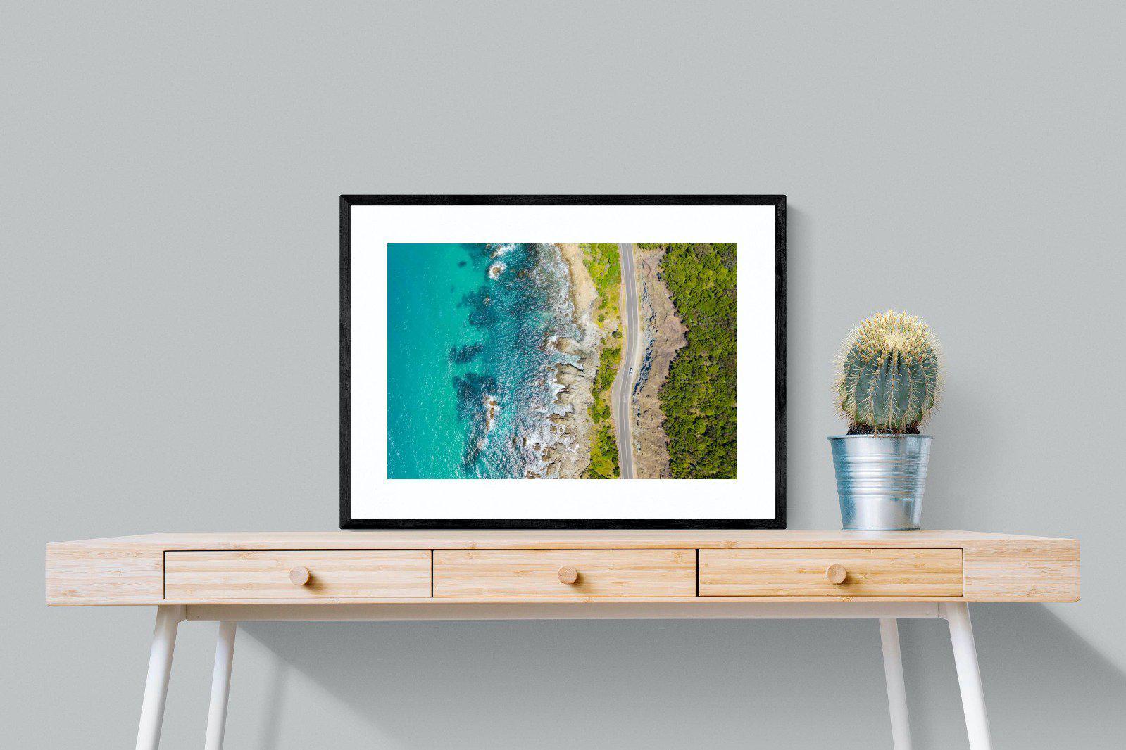 Ocean Meets Land-Wall_Art-80 x 60cm-Framed Print-Black-Pixalot