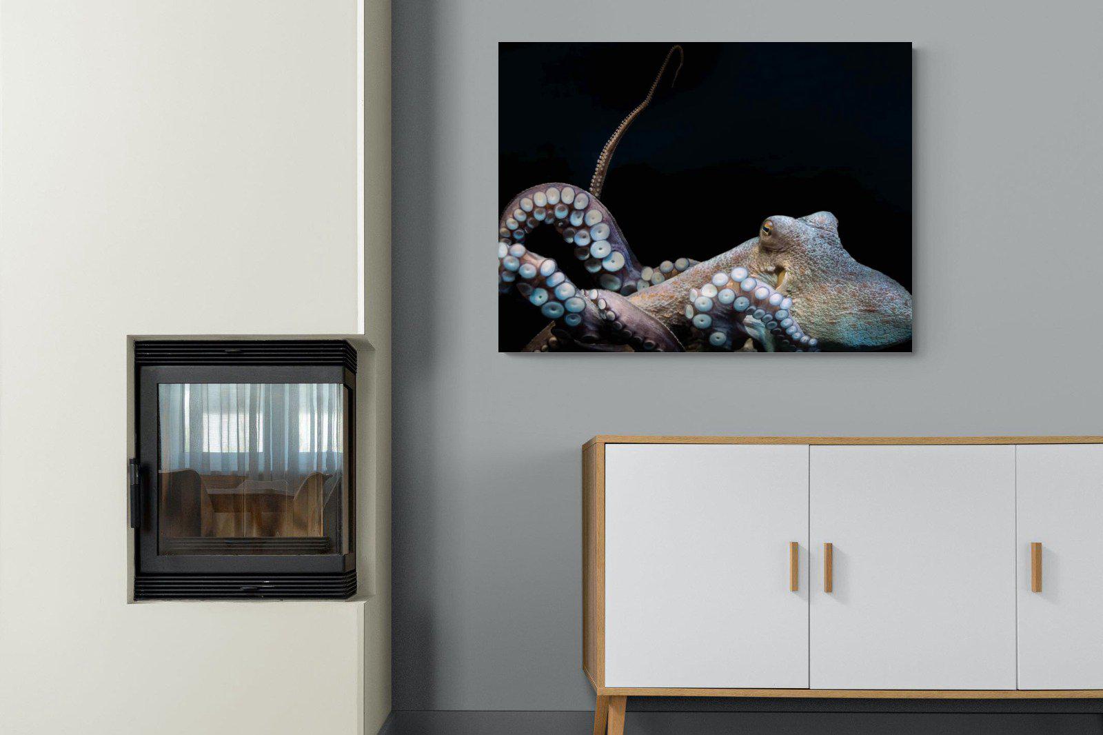 Octopus-Wall_Art-100 x 75cm-Mounted Canvas-No Frame-Pixalot