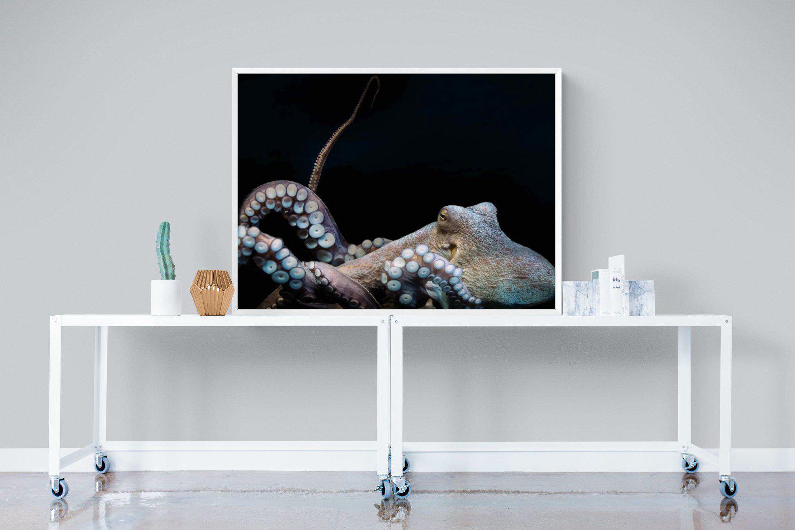 Octopus-Wall_Art-120 x 90cm-Mounted Canvas-White-Pixalot