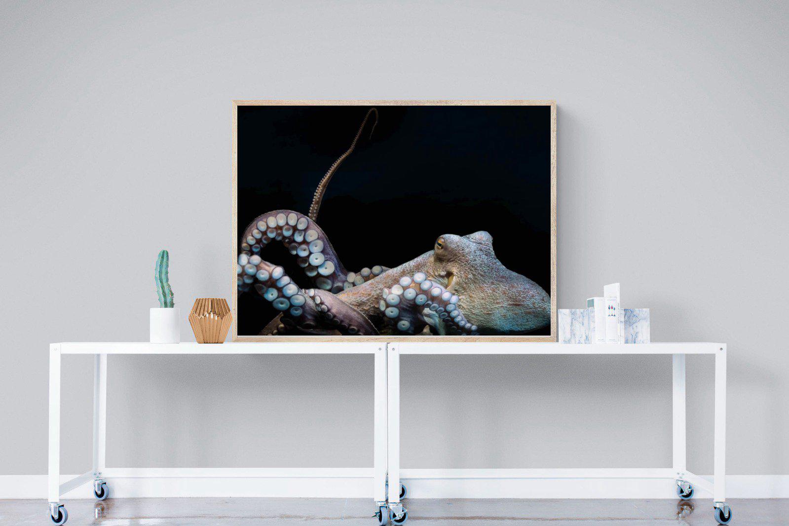 Octopus-Wall_Art-120 x 90cm-Mounted Canvas-Wood-Pixalot
