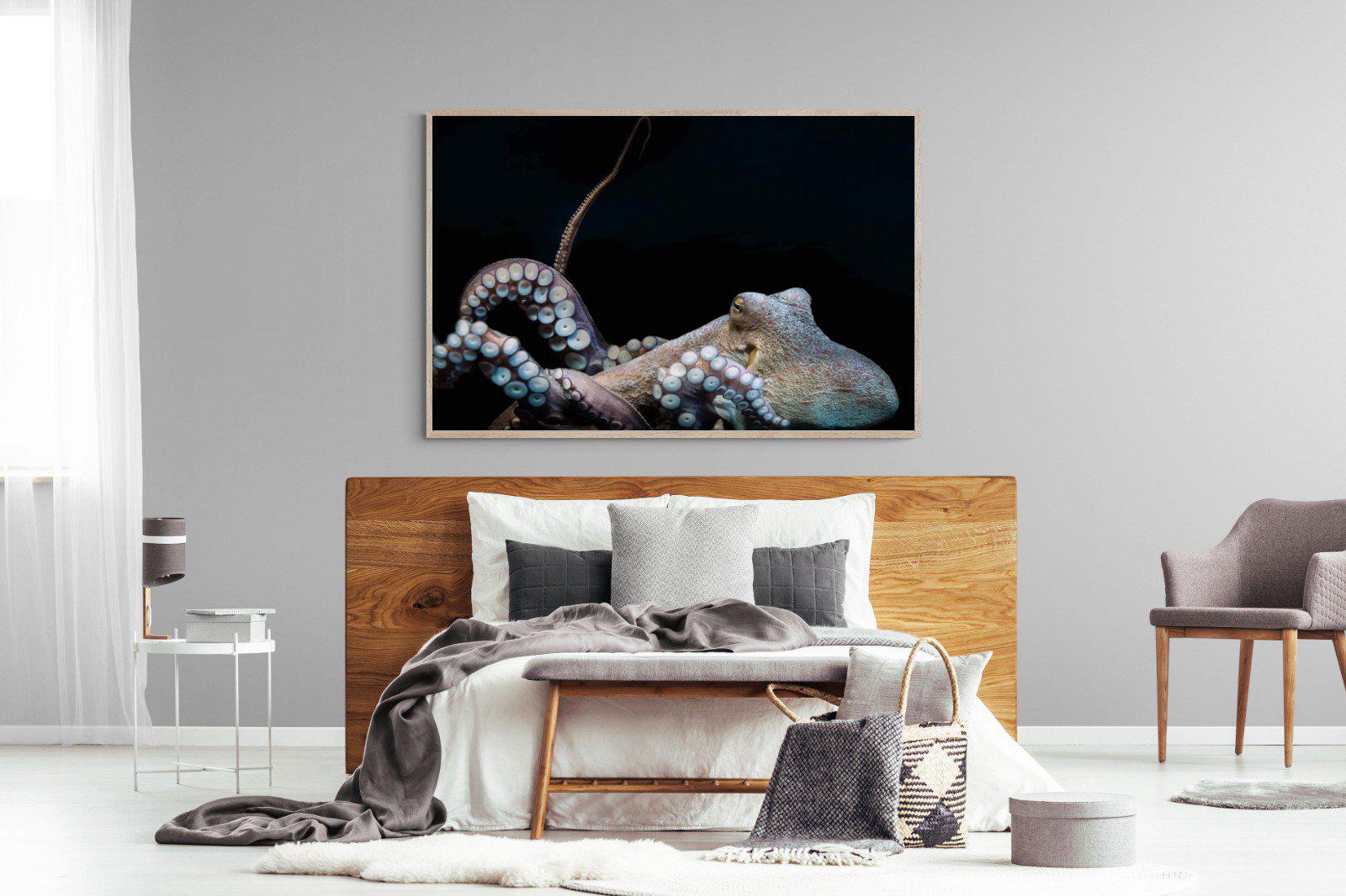 Octopus-Wall_Art-150 x 100cm-Mounted Canvas-Wood-Pixalot