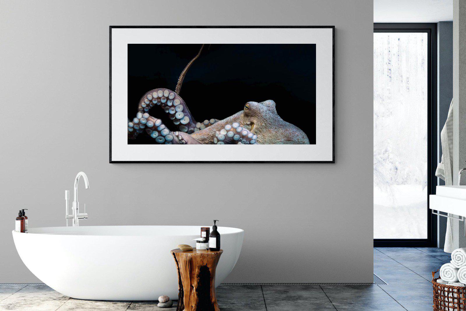 Octopus-Wall_Art-180 x 110cm-Framed Print-Black-Pixalot