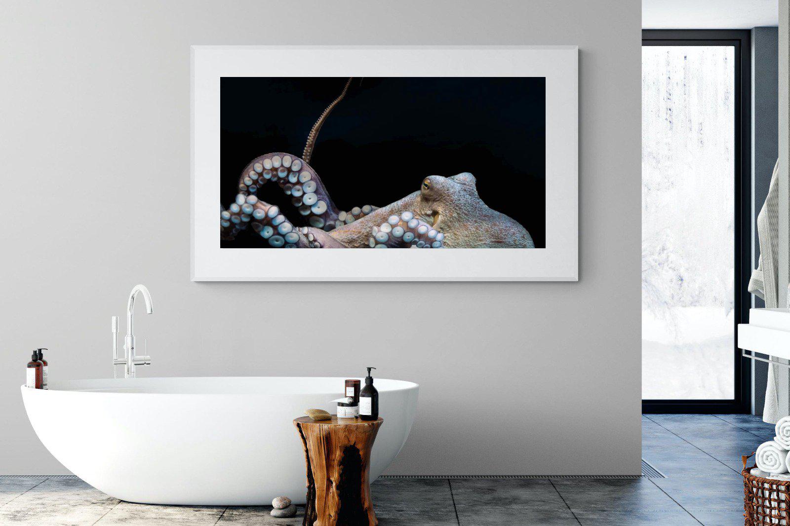 Octopus-Wall_Art-180 x 110cm-Framed Print-White-Pixalot
