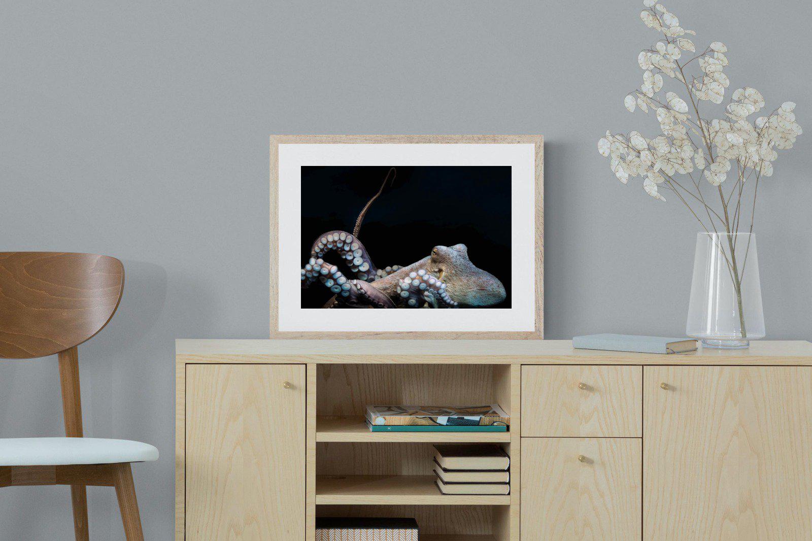 Octopus-Wall_Art-60 x 45cm-Framed Print-Wood-Pixalot