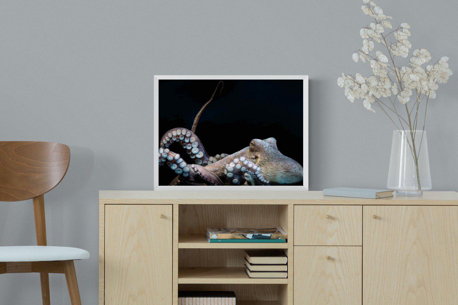 Octopus-Wall_Art-60 x 45cm-Mounted Canvas-White-Pixalot