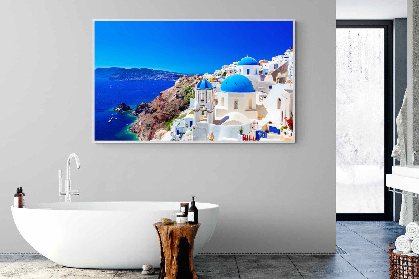 Oia Town-Wall_Art-180 x 110cm-Mounted Canvas-White-Pixalot