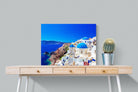 Oia Town-Wall_Art-80 x 60cm-Mounted Canvas-No Frame-Pixalot