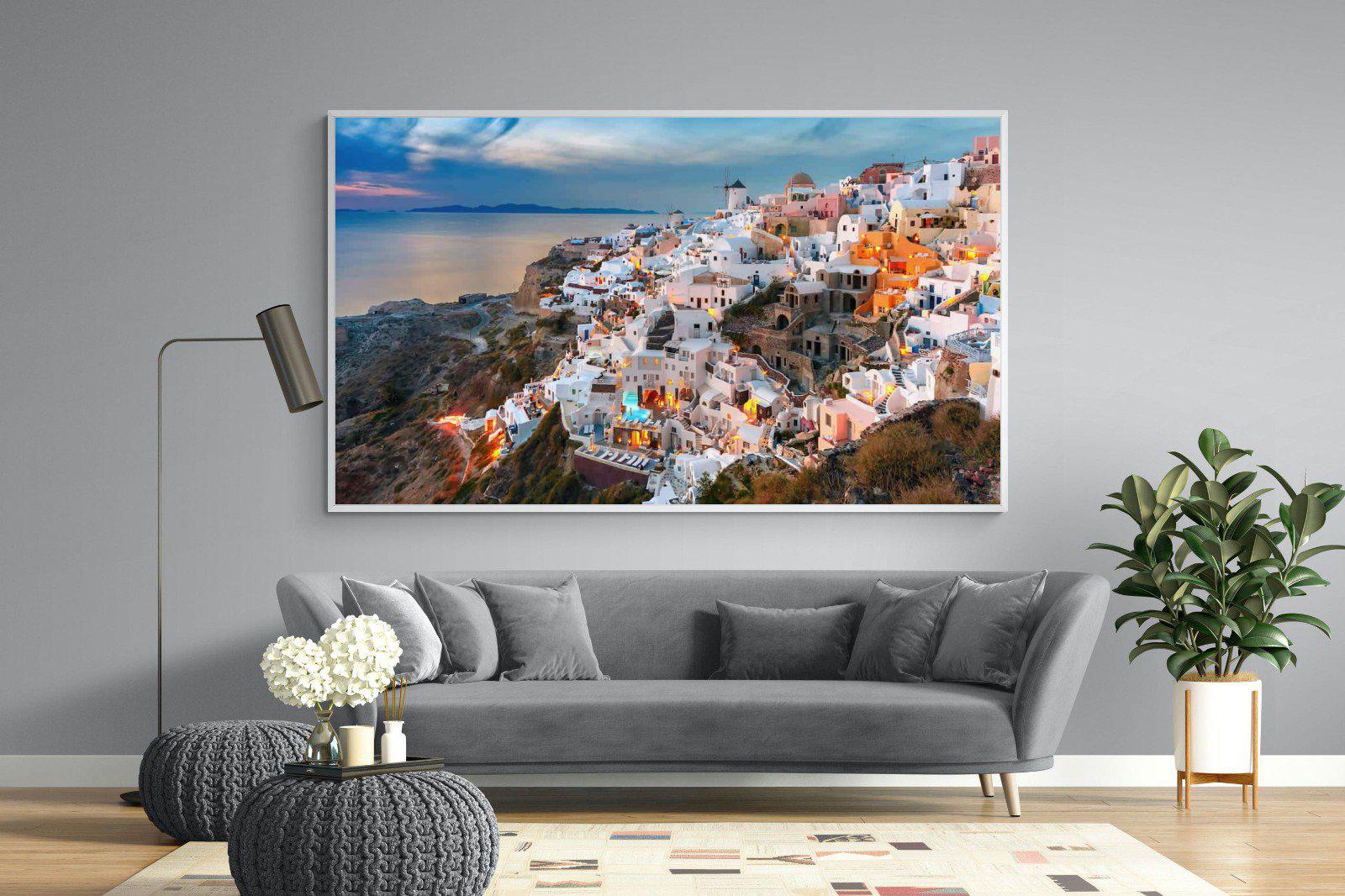 Oia at Sunset-Wall_Art-220 x 130cm-Mounted Canvas-White-Pixalot