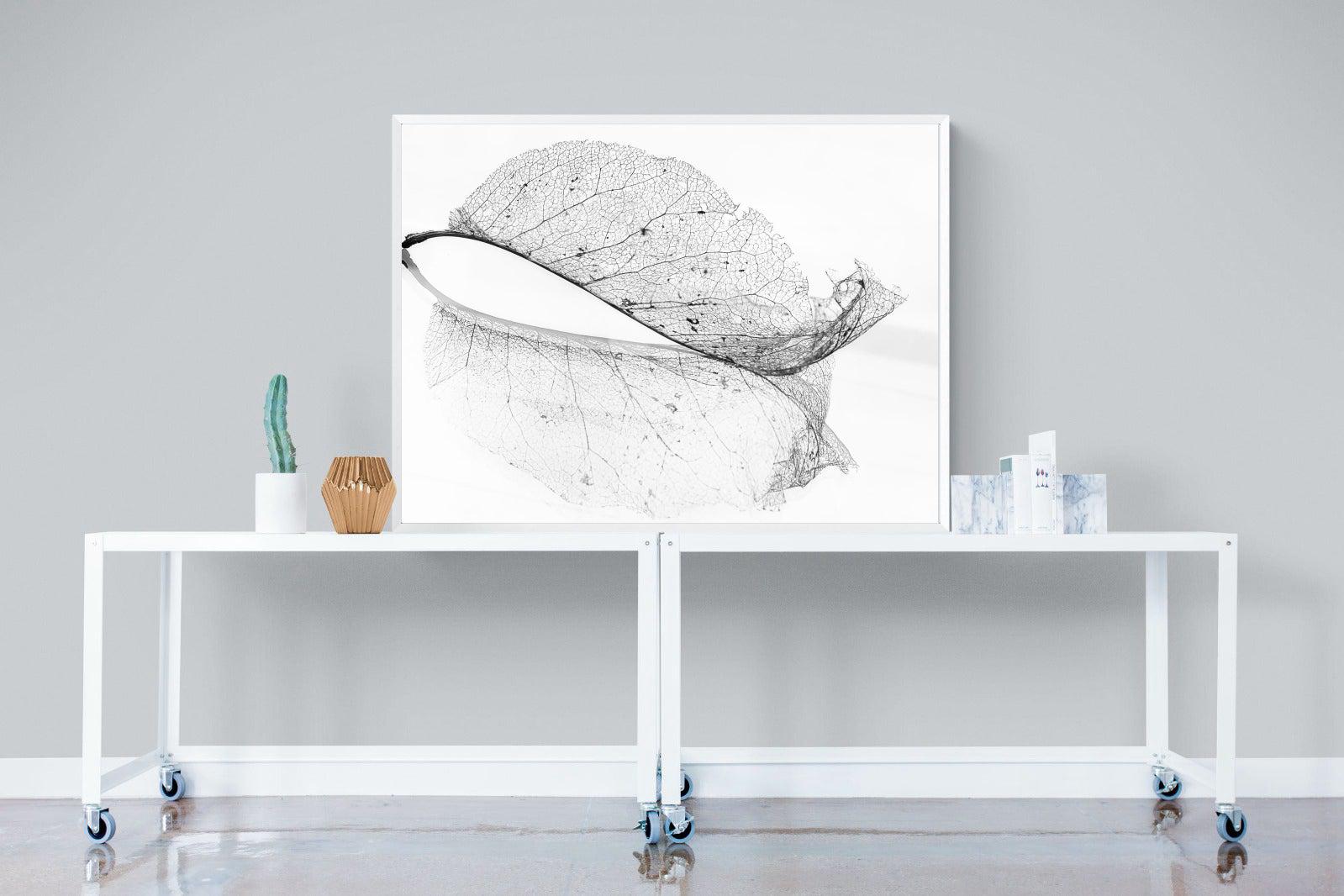 Old Leaf-Wall_Art-120 x 90cm-Mounted Canvas-White-Pixalot