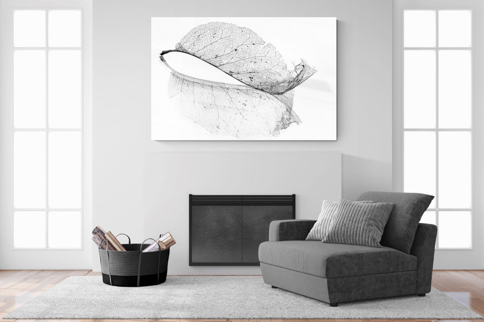 Old Leaf-Wall_Art-150 x 100cm-Mounted Canvas-No Frame-Pixalot