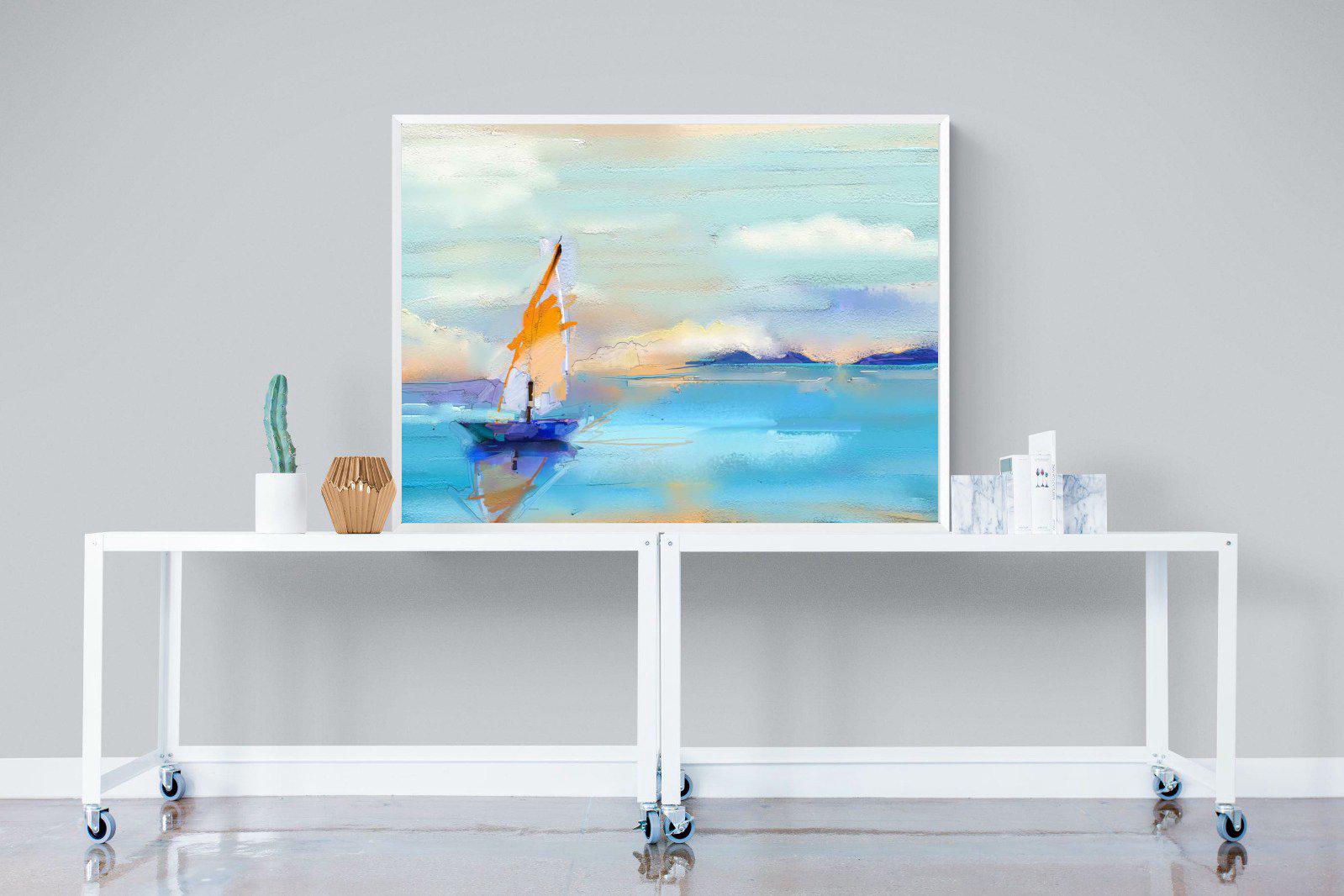 One Sail-Wall_Art-120 x 90cm-Mounted Canvas-White-Pixalot