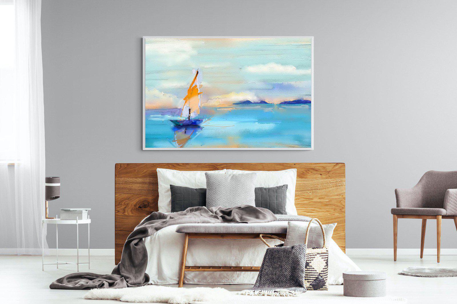One Sail-Wall_Art-150 x 100cm-Mounted Canvas-White-Pixalot