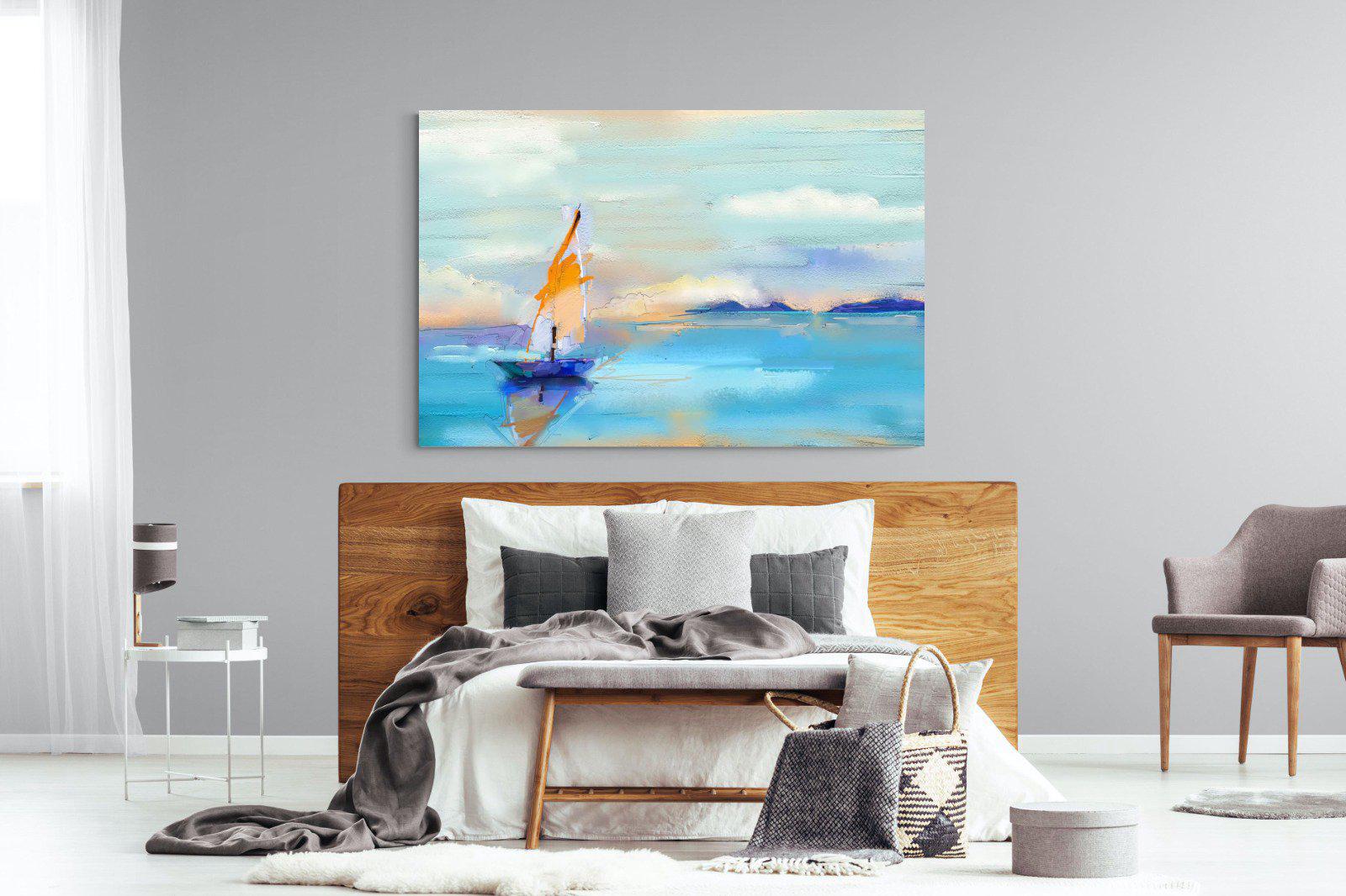 One Sail-Wall_Art-150 x 100cm-Mounted Canvas-No Frame-Pixalot