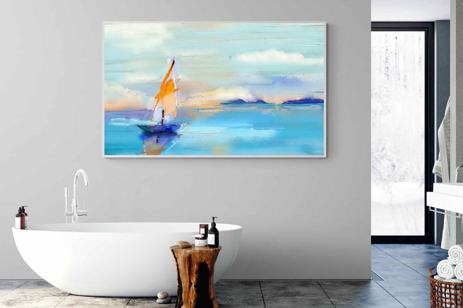One Sail-Wall_Art-180 x 110cm-Mounted Canvas-White-Pixalot